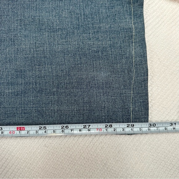 Levi's 505 Straight Leg Blue Jeans Size 10 - shortened length - Picture 7 of 10